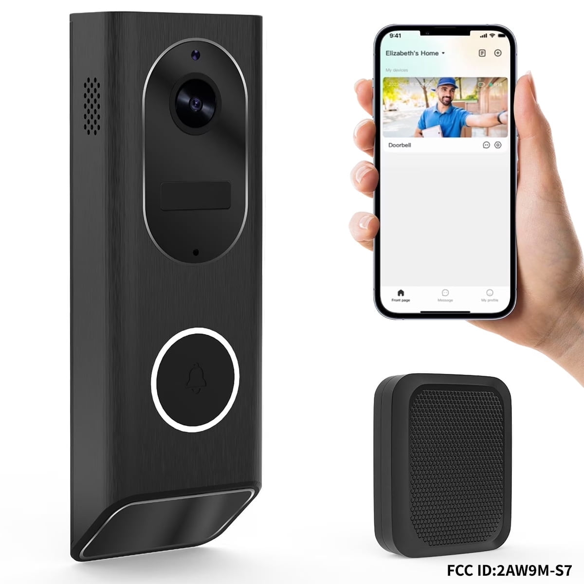 ROWT Smart Video Doorbell Camera 2.4G WiFi - HD Lens, Night Vision, Al ...