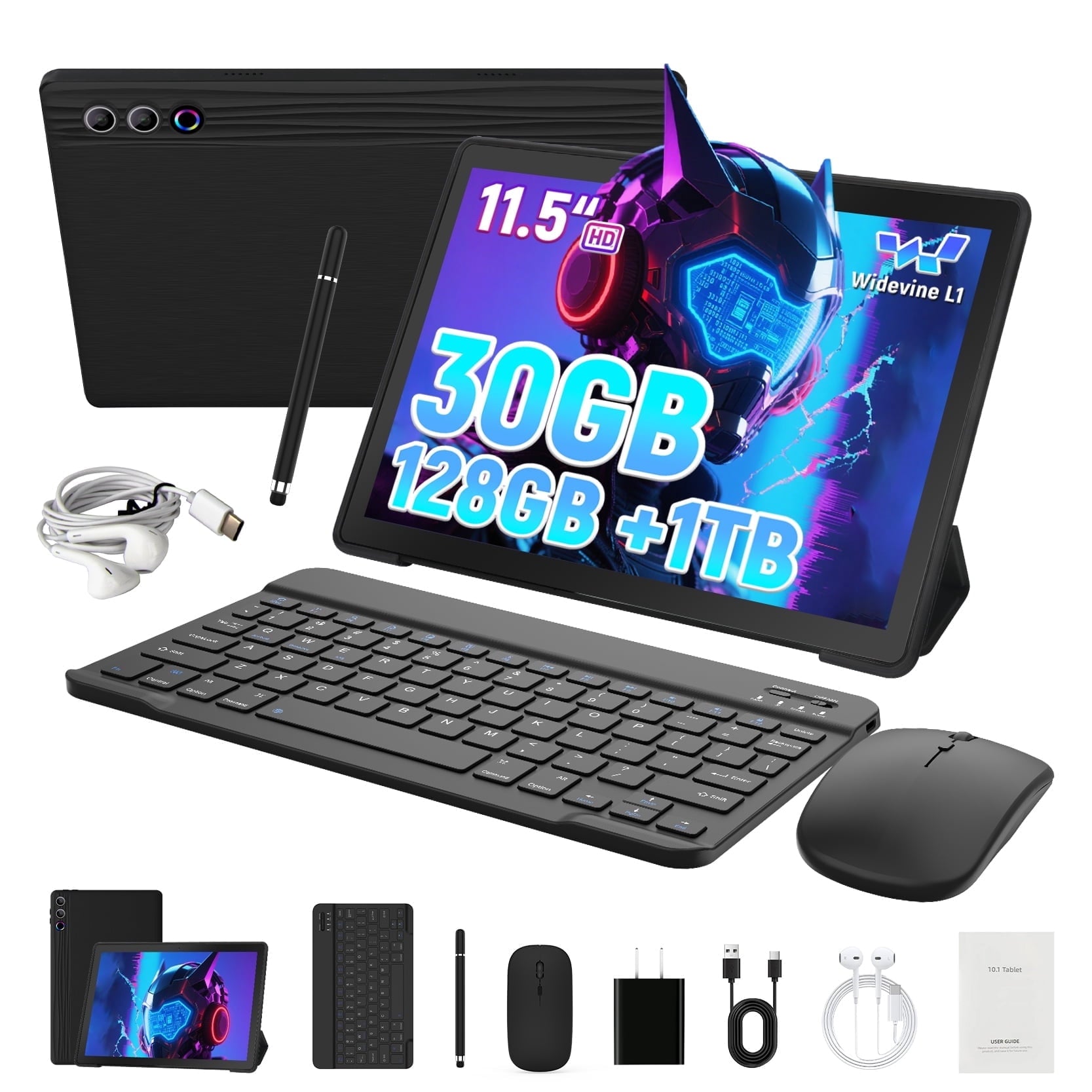 Android 15 11.5inch Tablet, 30GB RAM 128GM ROM 1TB Expand, Octa-core T ...