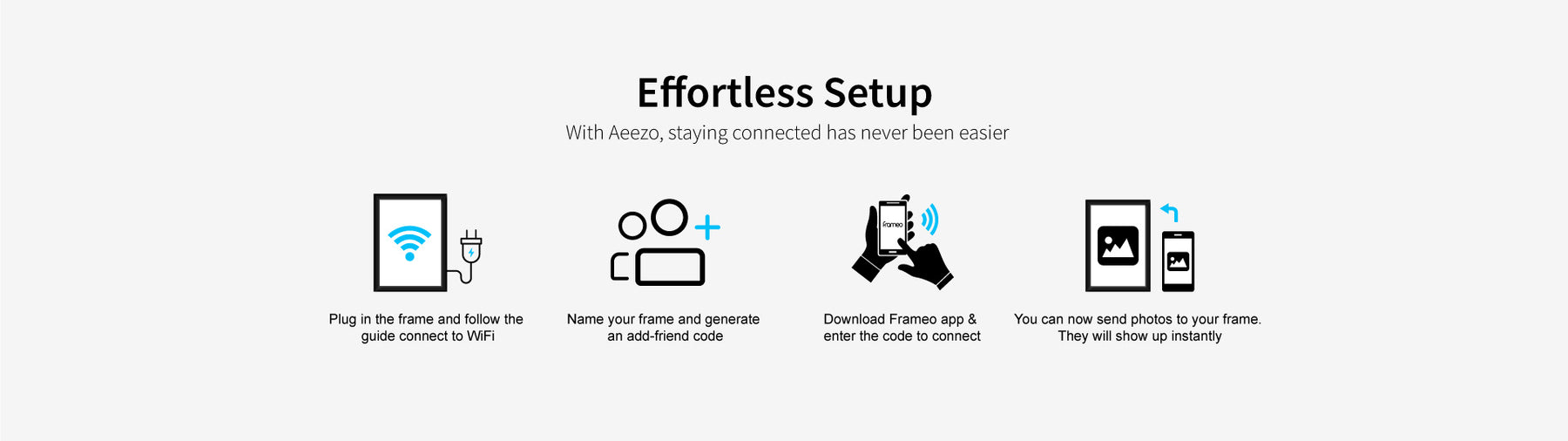 Effortless Setup: With Aeezo, staying connected has never been easier.